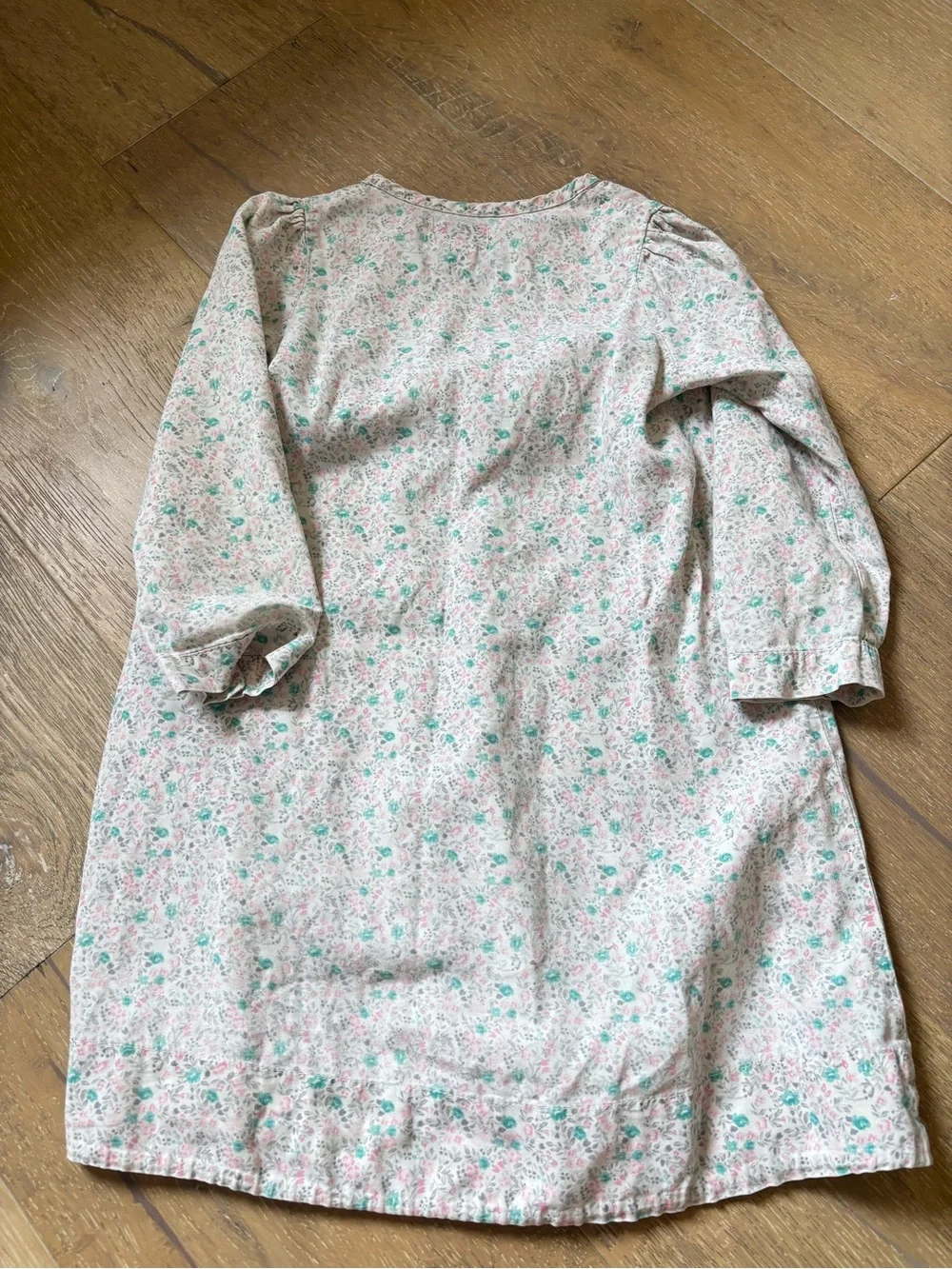 Petite plume girls' Floral Nightgown Long Sleeve Pajama Dress - 3